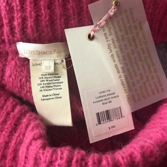 Loveshackfancy Landana Pink Knit Jogger Lounge Sleep Yoga Pants Size XS NWT - Picture 12 of 12